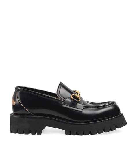 gucci lug sole horsebit loafers